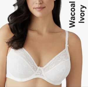 NWT Wacoal 855433 IVORY Lace Bra 34D
